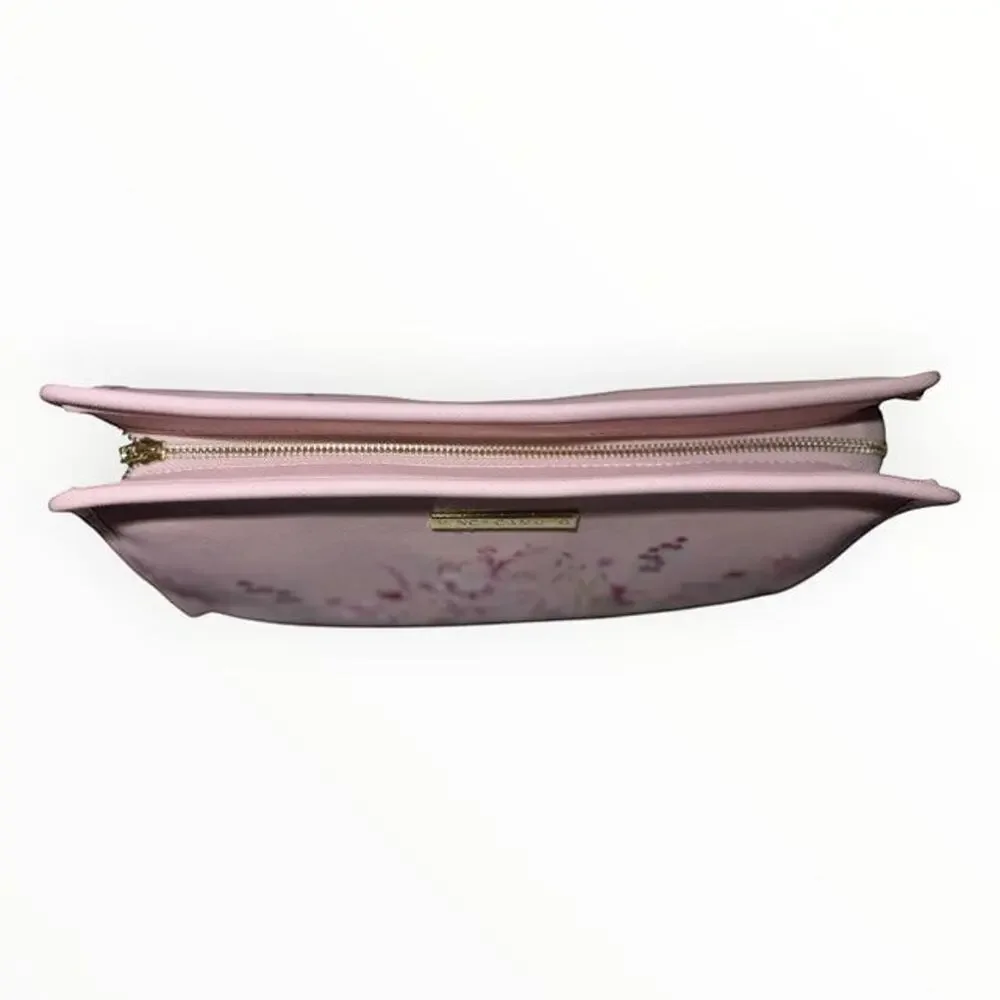 Vince Camuto Pink Floral Cosmetic Bag Set